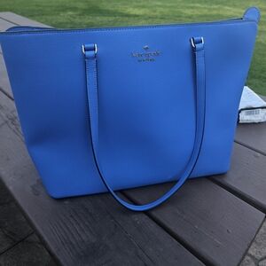 Kate Spade Blue Structured Leather Tote